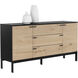 Rosso 66.5 X 18 inch Black / Brown / Matte Black Sideboard, Medium